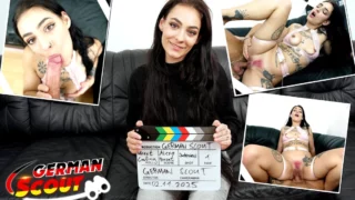 German Scout – Pink Bush Saggy Tits Girl Alexa Throat Pick up for Casting Fuck